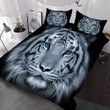 Tiger With Blue Eyes Bedding Set 3D Tiger Print Duvet Cover Sheet Set Gift Ideas