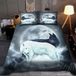 White And Black Wolf Bedding Set 3D Wolf Print Duvet Cover Sheet Set Gift Items