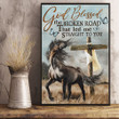 Horse God Blessed The Broken Road That Led Me Straight To You Poster Cross Christian Art