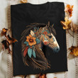 Horse Unicorn Flower Art Shirt Themed Gifts For Horse Lovers Women For Her