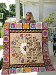 Oh Give Me The Beat And Free My Soul Guitar Quilt Blanket Hippie Unique Gifts For Musicians