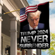 Trump Mugshot Never Surrender Flag And USA Flag Donald Trump 2024 Mug Shot Merchandise