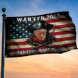 Wanted for Four More Years Trump Flag Patriotic Eagle Trump Mugshot Flag MAGA Merch