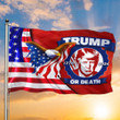 Donald Trump Mugshot Trump Or Death Flag American Eagle 1776 2024 Merch Political Flags