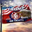 Trump Or Death Flag Patriotic Bald Eagle Donald Trump Mugshot Merch Political Flags