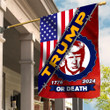 1776 2024 Trump Or Death Flag Donald Trump Mugshot Flag MAGA Merch