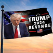 Donald Trump Mugshot Flag Trump 2024 Revenge Flag Never Surrender Merch