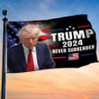 Donald Trump Mugshot Flag Trump Never Surrender Merchandise MAGA Merch