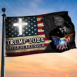 Trump 2024 Never Surrender Flag Support Donald Trump Flag US Eagle Christian Patriotic Merch