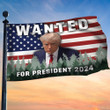 Trump Mugshot Flag Wanted For President 2024 Flag Donald Trump Campaign Merch