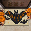 It's Freakin Bats Coir Doormat Mats Happy Halloween Mat For Inside Front Door