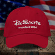 DeSantis President 2024 Embroidered Hat Red Ron Desantis For Florida Governor Support Merch