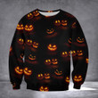 Halloween Pumpkin Sweatshirt Horror Graphic Halloween Apparel Gift Ideas For Adults