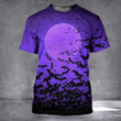 Halloween Bats And Moon Shirt Happy Halloween 3D T-Shirt Gifts For Cousin