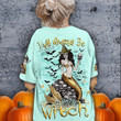 Witch Mermaid I Will Always Be A Salty Witch T-Shirt Adult Halloween Shirts Gifts For Her