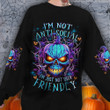 I'm Not Anti Social I'm Just Not User Friendly Sweatshirt Pumpkin Skull Halloween Clothing