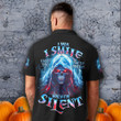 Grim Reaper Be Careful When I'm Silent Polo Shirt Halloween Themed Apparel Gifts For Him