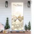 Golden Bow Christmas Door Cover Merry Christmas And Happy New Year Front Door Decor