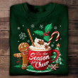 Gingerbread Tis The Season For Cheer Christmas T-Shirt Christmas Holiday Shirt