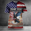 Trump 2024 T-Shirt Take America Back Patriotic Eagle Trump Merch We The People Clothing
