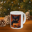 Black Cat Pumpkin Halloween Mug Birthday Gifts For Halloween Lovers