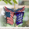 Trump 2024 Ornament American Eagle Shape I'll Be Back Donald Trump Merch Christmas Tree Decor