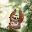 Sloth Christmas Ornament Funny Xmas Ornaments Gifts For Sloth Lovers