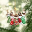 Sloth In Christmas Sock Ornament Sloth Lovers Christmas Tree Decorations 2023