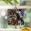 Personalized Veteran Christmas Ornament Eagle American Flag All Gave Some Some Gave All