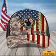 Custom Veteran Hat Camo American Flag Proud Military Veteran Patriotic Cap Gift Ideas