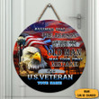 Custom Eagle I'm A Us Veteran Wooden Sign Door Decorations Veterans Day Gifts For Dad