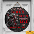 Custom Biker Wooden Sign An Old Biker And The Ride Of His Life Live Here Home Decor