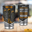 Personalized I'm A Grumpy Old Navy Veteran Tumbler Unique Gifts For Navy Veterans