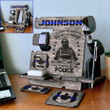 Custom Thin Blue Line Forever The Title Police Wooden Docking Station Support Law Enforcement