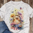 Hedgehog With Flowers Shirt Cute Graphic Tees Gifts For Hedgehog Lovers