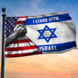 I Stand With Israel Flag And American Flag USA Support We Stand With Israel