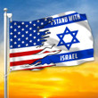 I Stand With Israel Flag And American Flag Support Israel Anti Palestine Merch