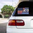 American I Stand With Israel Car Sticker American And Israeli Flag Together Car Decal