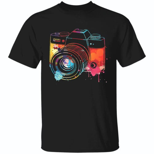 Watercolor Camera T-Shirt Photography Shirt Gift Ideas For Photographers