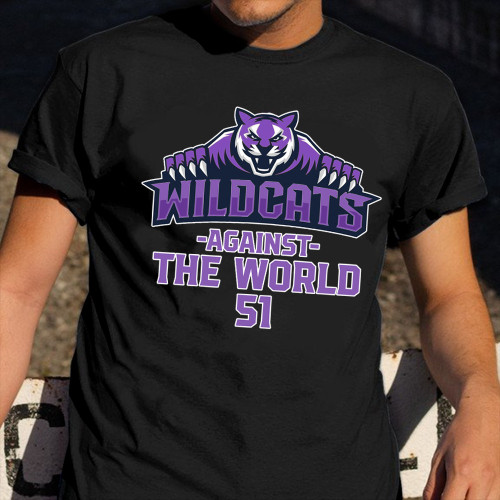 Wild Cats Against The World Shirt Northwestern T-Shirts Cats Against The World Apparel Gift