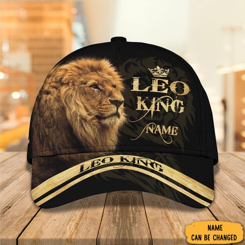 Personalized Lion Leo King Hat Mens Lion Baseball Cap Unique Gifts For Him Christmas