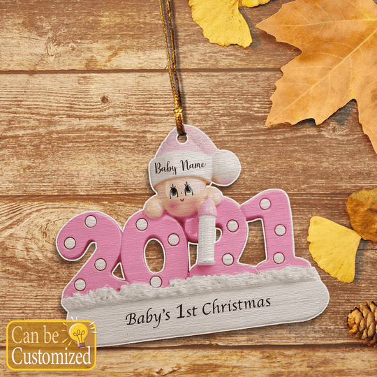 Customized Baby's First Christmas Ornament 2021 Baby's First Xmas Ornament Gifts For New Mom