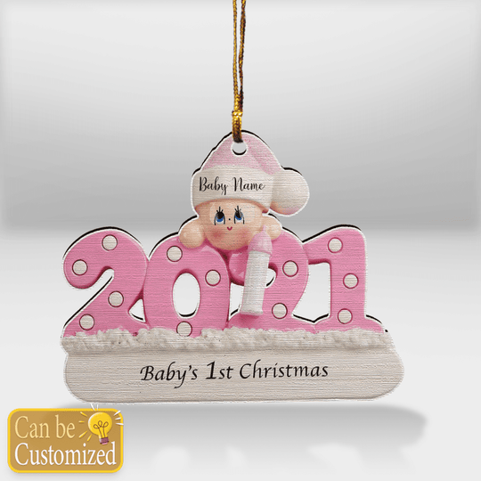 Customized Baby's First Christmas Ornament 2021 Baby's First Xmas Ornament Gifts For New Mom