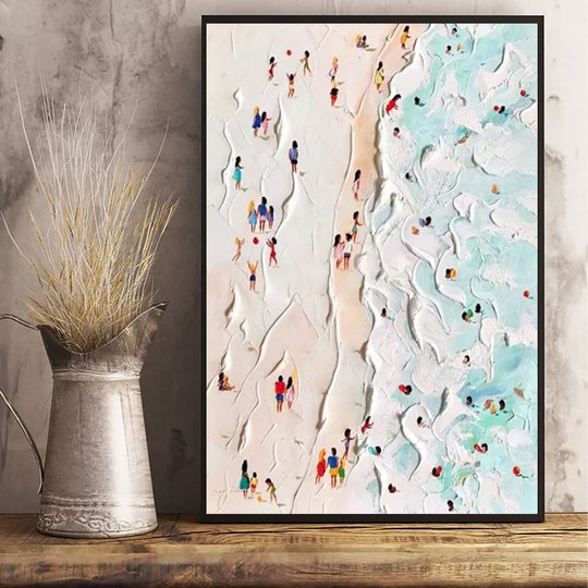 Abstract Seascape Poster Art Print Summer Seaside Wall Poster Decoration For Room