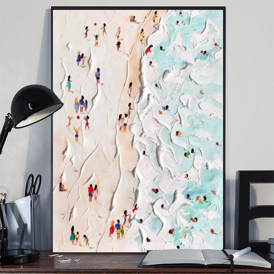 Abstract Seascape Poster Art Print Summer Seaside Wall Poster Decoration For Room