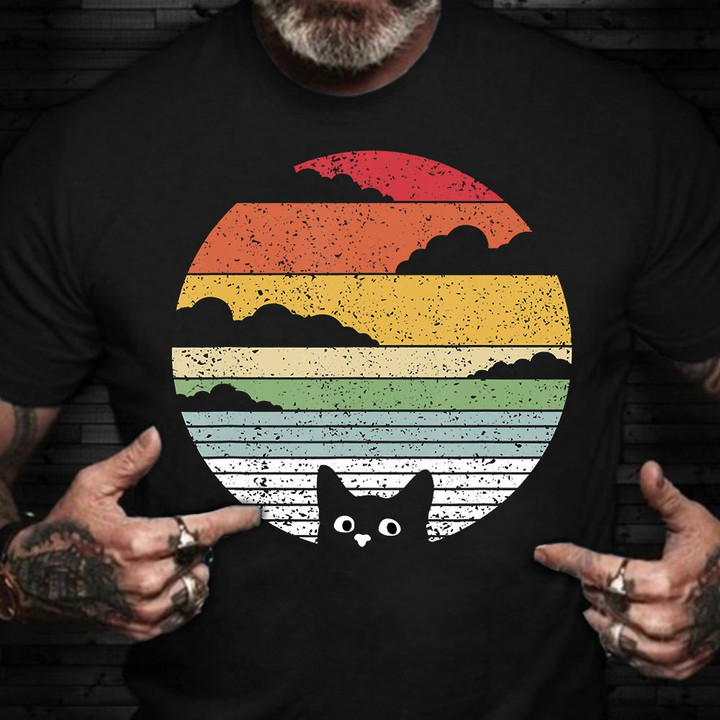 Cat Lover Shirt Vintage Old Retro Cute Cat Themed Shirt Clothing