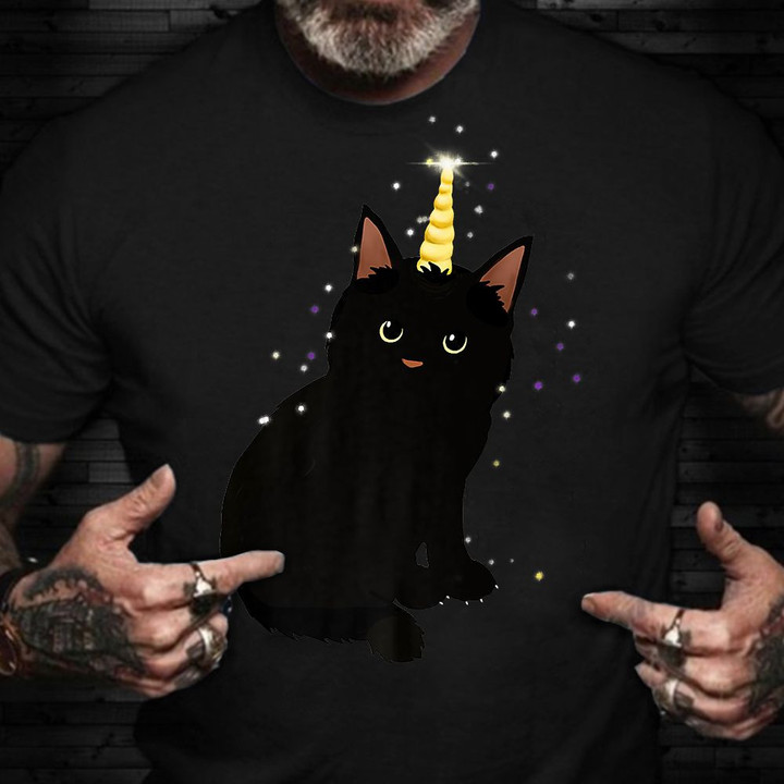 Unicorn Kitten T-Shirt Cute Cat Themed Shirt Gift For Pet Cat Lovers