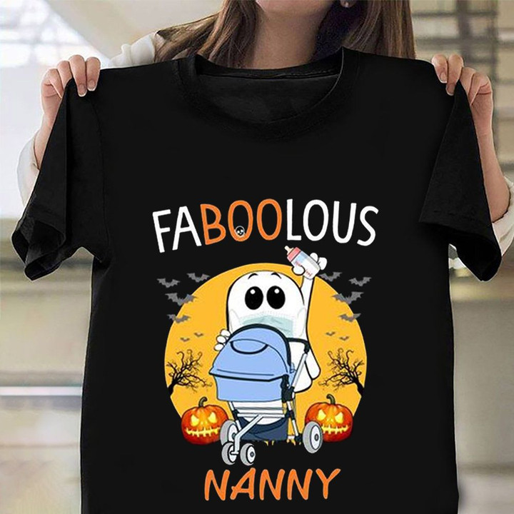 Faboolous Nanny Shirt Boo T-Shirt Funny Halloween Gifts