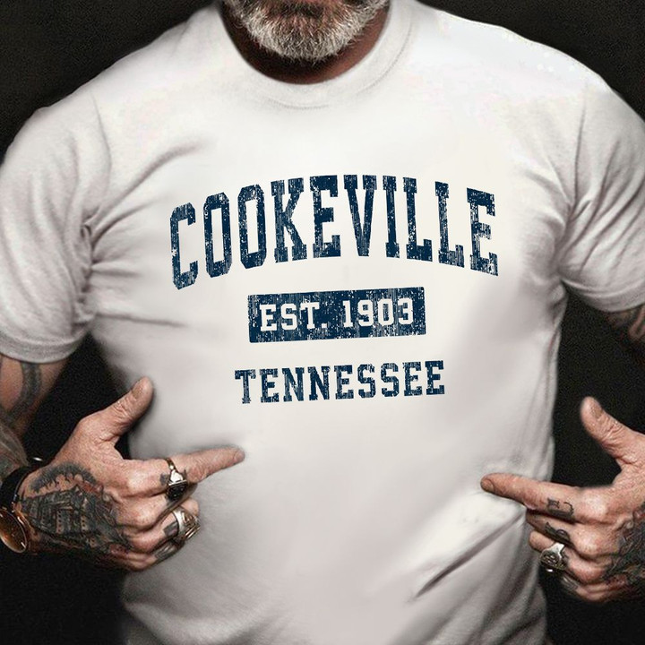Cookeville Tennessee Est 1903 Shirt Vintage Graphic Tees Men Gifts For Navy Sailors