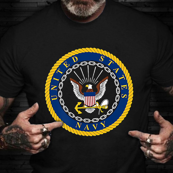 Emblem Of United States Navy Shirt Proud Navy Veteran T-Shirt Veterans Day Presents